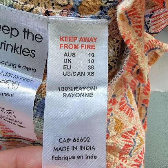 Orientique Australian Floral Dress Womens Size XS Multicolor - Picture 13 of 14